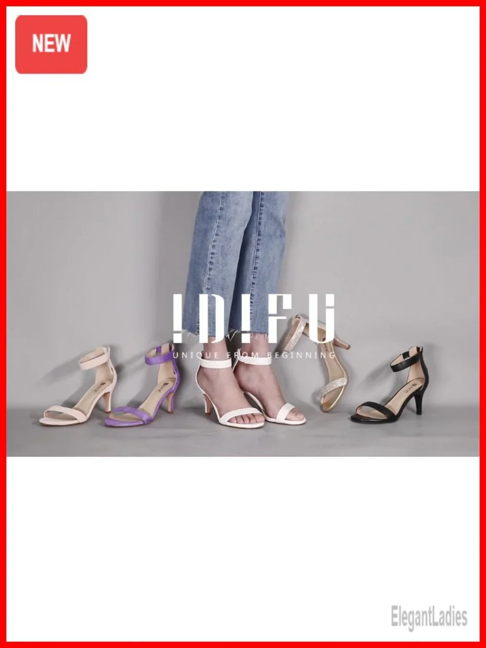 IDIFU 3 Inch Kitten Heel Ankle Strap Sandals Dressy Wedding Heels